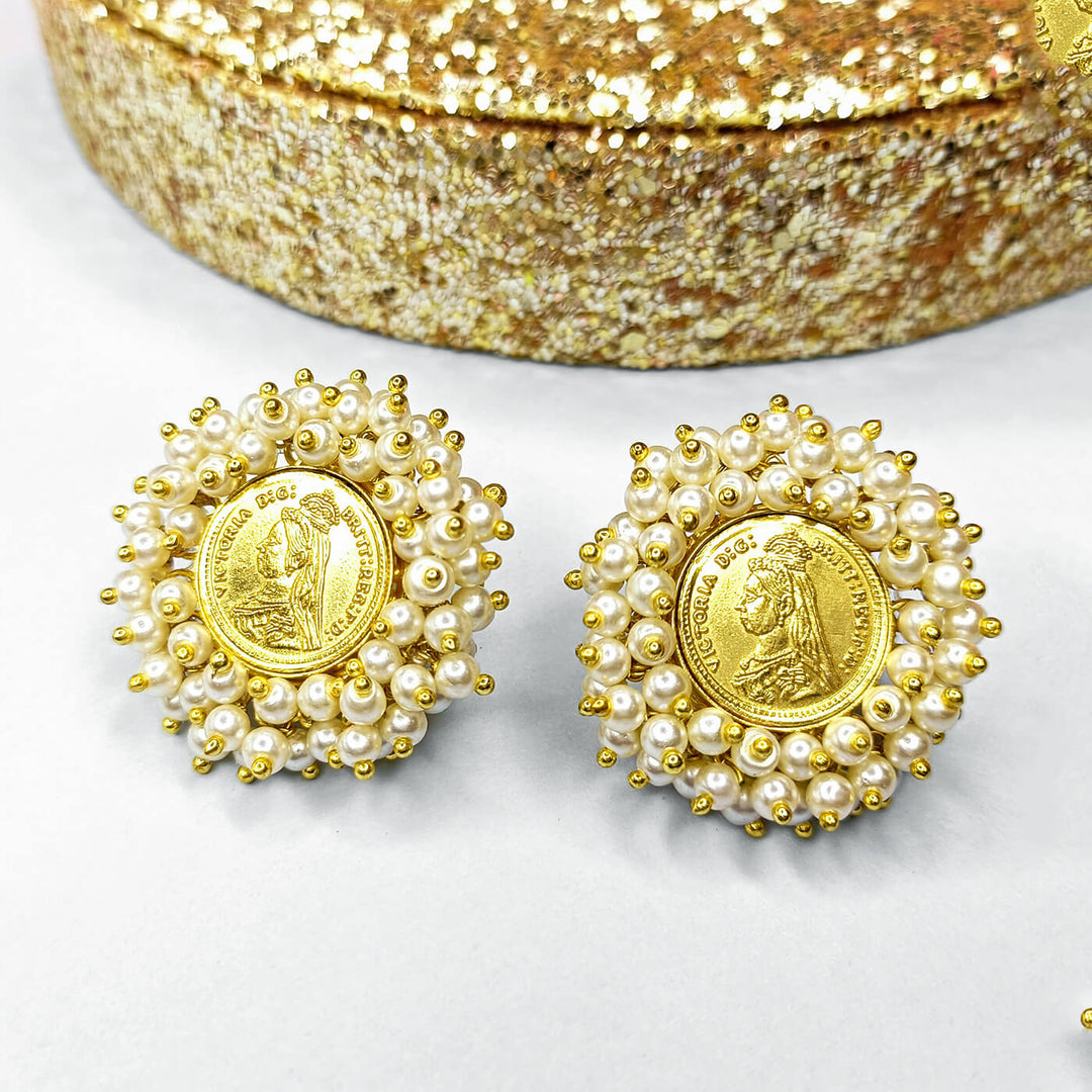 GOLD COIN STUDS